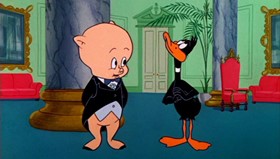Screenshots from the 1961 Warner Bros. cartoon Daffy