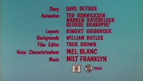 Screenshots from the 1961 Warner Bros. cartoon Daffy