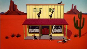 Screenshots from the 1961 Warner Bros. cartoon Daffy