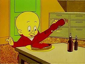 Screenshots from the 1961 Warner Bros. cartoon What