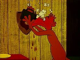 Screenshots from the 1961 Warner Bros. cartoon What