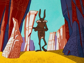 Screenshots from the 1961 Warner Bros. cartoon Beep Prepared