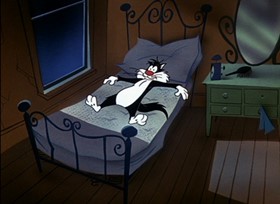 Screenshots from the 1961 Warner Bros. cartoon The Last Hungry Cat