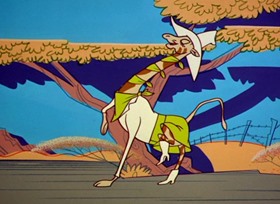 Screenshots from the 1961 Warner Bros. cartoon Nelly