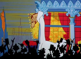 Screenshots from the 1961 Warner Bros. cartoon Nelly