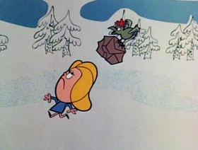 Screenshots from the 1961 Jay Ward Productions cartoon Goldilocks and the Three Bears