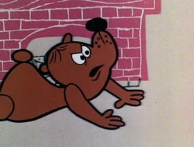 Screenshots from the 1961 Jay Ward Productions cartoon Goldilocks and the Three Bears