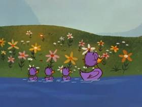 Screenshots from the 1961 Hanna-Barbera cartoon This Is My Ducky Day