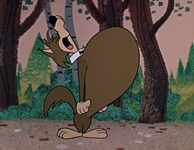 Screenshots from the 1961 Hanna-Barbera cartoon Oinks and Boinks