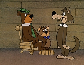 Screenshots from the 1961 Hanna-Barbera cartoon Oinks and Boinks