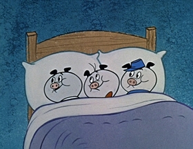 Screenshots from the 1961 Hanna-Barbera cartoon Oinks and Boinks