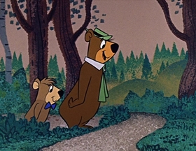 Screenshots from the 1961 Hanna-Barbera cartoon Oinks and Boinks