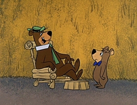 Screenshots from the 1961 Hanna-Barbera cartoon Oinks and Boinks