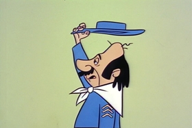 Screenshots from the 1961 Hanna-Barbera cartoon The Mark of El Kabong