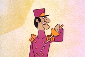 Screenshots from the 1961 Hanna-Barbera cartoon The Mark of El Kabong