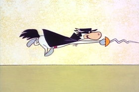 Screenshots from the 1961 Hanna-Barbera cartoon The Mark of El Kabong