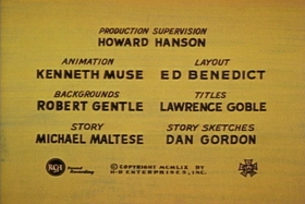 Screenshots from the 1961 Hanna-Barbera cartoon The Mark of El Kabong