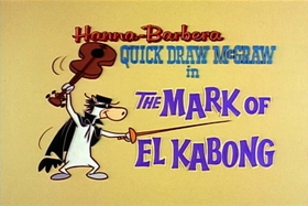 Screenshots from the 1961 Hanna-Barbera cartoon The Mark of El Kabong