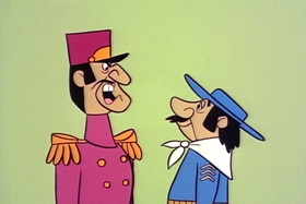Screenshots from the 1961 Hanna-Barbera cartoon The Mark of El Kabong