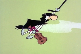 Screenshots from the 1961 Hanna-Barbera cartoon The Mark of El Kabong