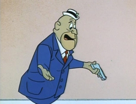 Screenshots from the 1961 Hanna-Barbera cartoon Dough-Nutty