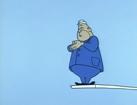 Screenshots from the 1961 Hanna-Barbera cartoon Dough-Nutty