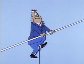Screenshots from the 1961 Hanna-Barbera cartoon Dough-Nutty