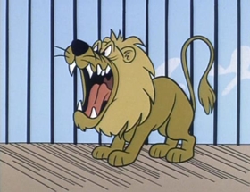 Screenshots from the 1961 Hanna-Barbera cartoon Dough-Nutty
