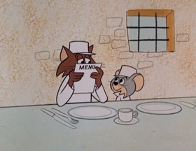 Screenshots from the 1961 Hanna-Barbera cartoon Person to Prison