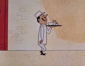 Screenshots from the 1961 Hanna-Barbera cartoon Person to Prison