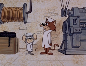 Screenshots from the 1961 Hanna-Barbera cartoon Person to Prison