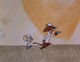 Screenshots from the 1961 Hanna-Barbera cartoon Person to Prison