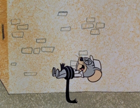 Screenshots from the 1961 Hanna-Barbera cartoon Person to Prison