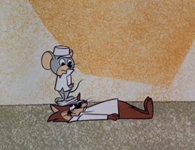 Screenshots from the 1961 Hanna-Barbera cartoon Person to Prison
