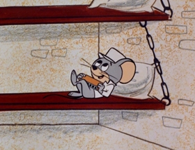 Screenshots from the 1961 Hanna-Barbera cartoon Person to Prison