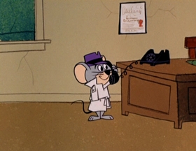 Screenshots from the 1961 Hanna-Barbera cartoon Person to Prison