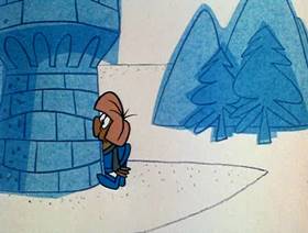 Screenshots from the 1961 Jay Ward Productions cartoon Snow White Meets Rapunzel