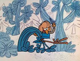 Screenshots from the 1961 Jay Ward Productions cartoon Snow White Meets Rapunzel