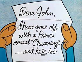 Screenshots from the 1961 Jay Ward Productions cartoon Snow White Meets Rapunzel