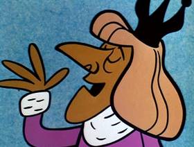 Screenshots from the 1961 Jay Ward Productions cartoon Snow White Meets Rapunzel