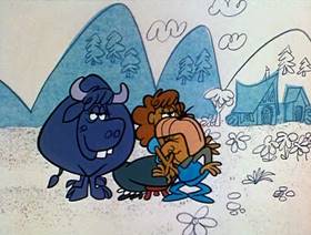 Screenshots from the 1961 Jay Ward Productions cartoon Snow White Meets Rapunzel