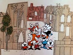 Screenshots from the 1961 Jay Ward Productions cartoon The Little Princess