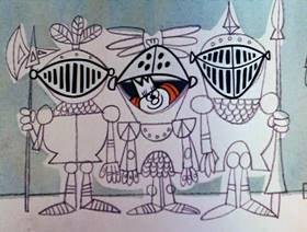 Screenshots from the 1961 Jay Ward Productions cartoon The Little Princess