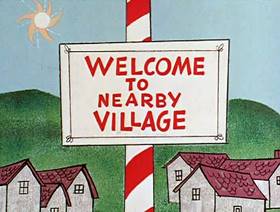 Screenshots from the 1961 Jay Ward Productions cartoon Slow White and Nose Red