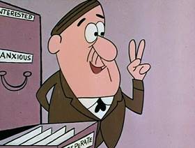 Screenshots from the 1961 Jay Ward Productions cartoon Slow White and Nose Red