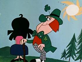 Screenshots from the 1961 Jay Ward Productions cartoon Slow White and Nose Red