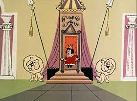 Screenshots from the 1961 Jay Ward Productions cartoon Prince Hyacinth and the Dear Little Princess