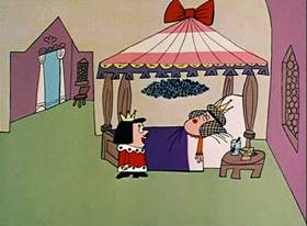 Screenshots from the 1961 Jay Ward Productions cartoon Prince Hyacinth and the Dear Little Princess