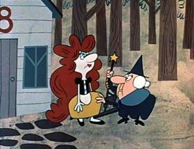 Screenshots from the 1962 Jay Ward Productions cartoon Red White