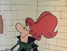 Screenshots from the 1962 Jay Ward Productions cartoon Red White